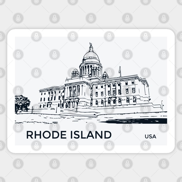 Rhode Island State USA Sticker by Lakeric